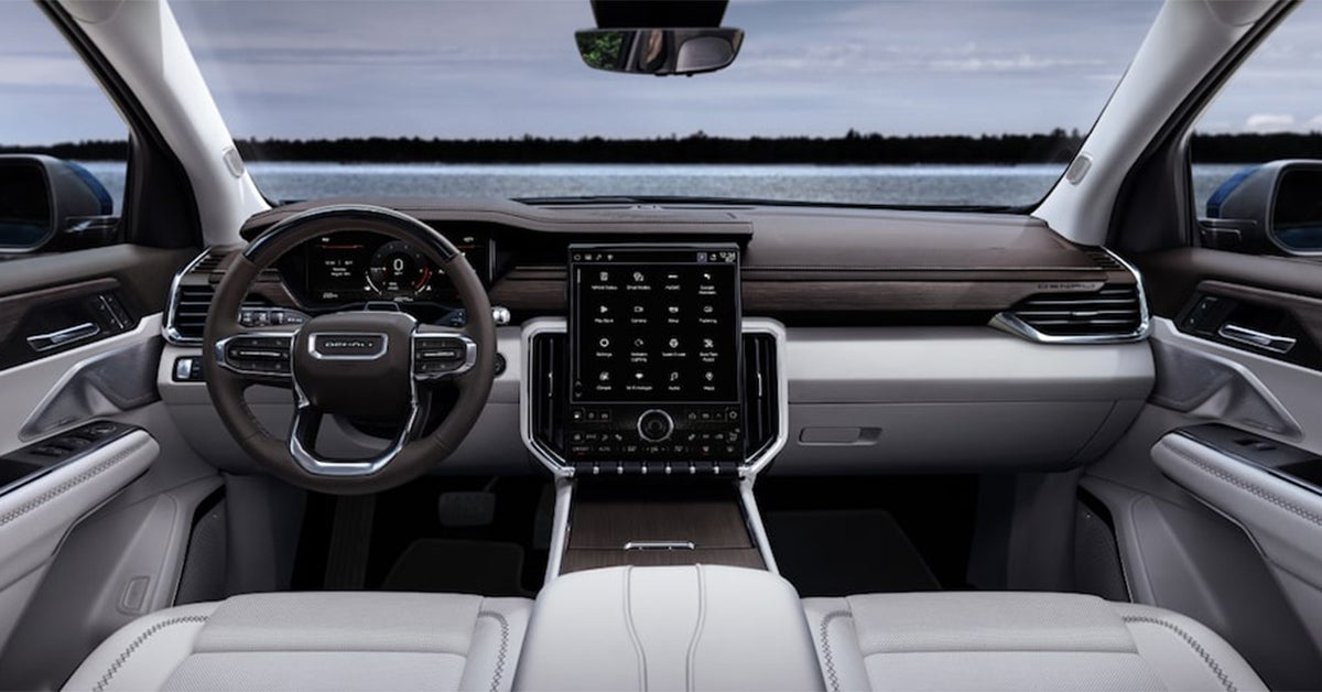 2025 GMC Acadia interior dashboard and steering wheel