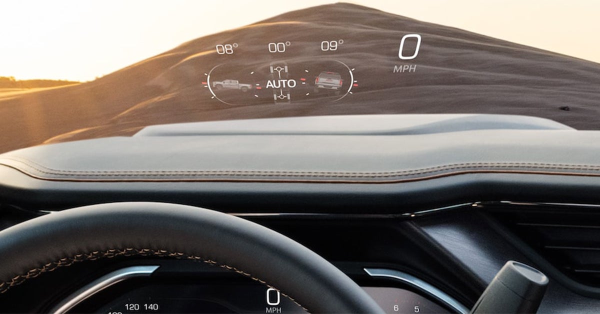 2025 GMC Sierra truck Heads up display