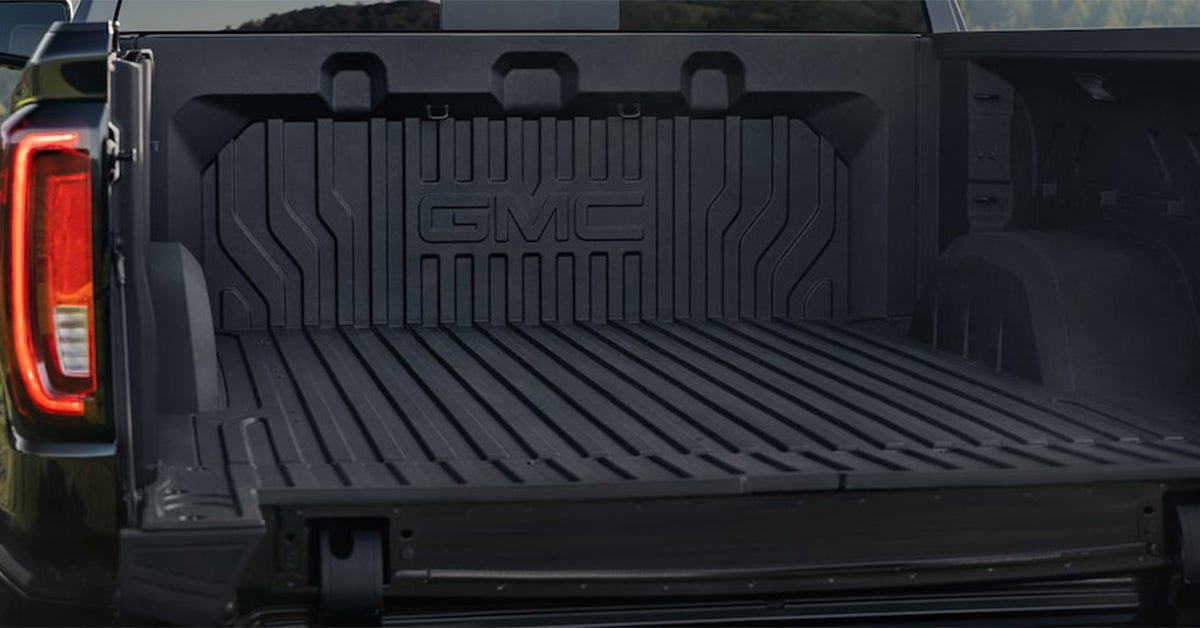 2025 GMC Sierra Truck Bed with brake lights in view