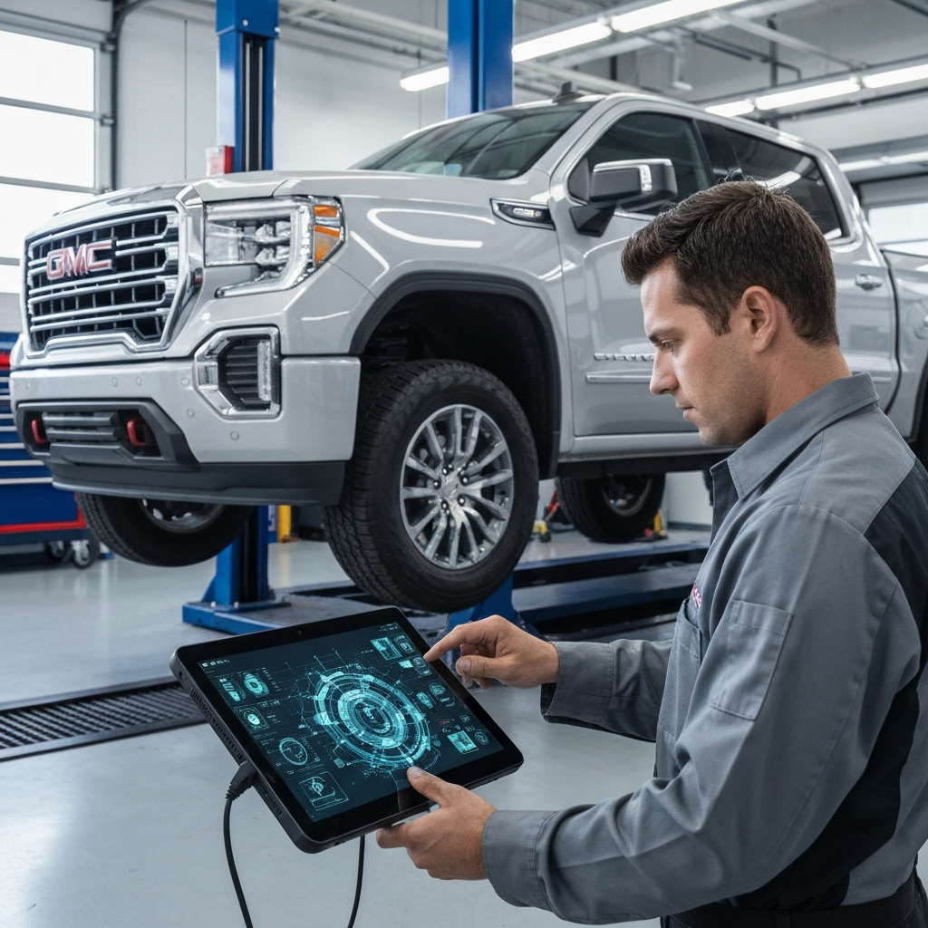 Certified Service Technician with a GMC Sierra