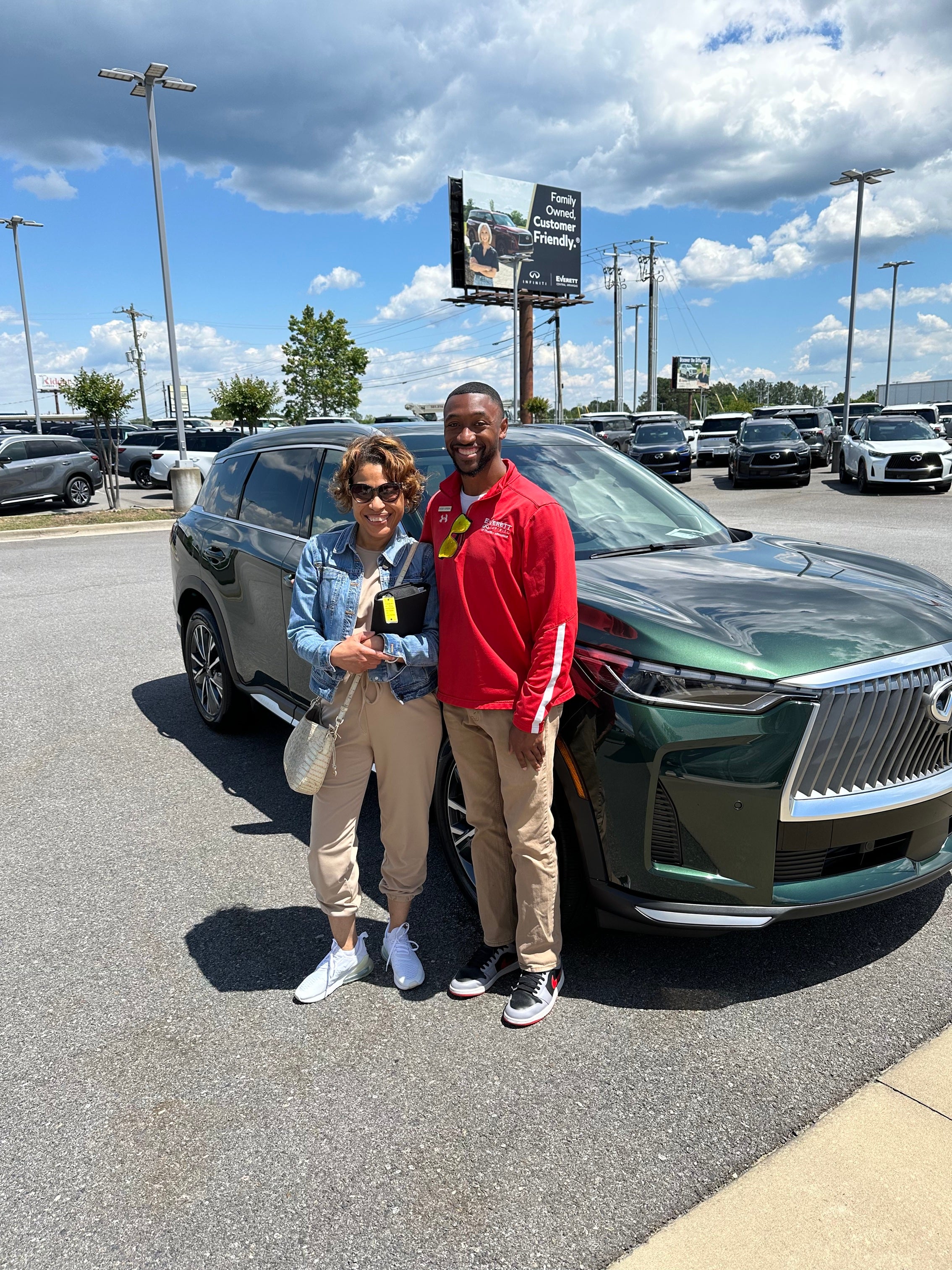 Geraldine Garrett Rickey exploring family vehicle options for carpools and road trips in Benton, AR