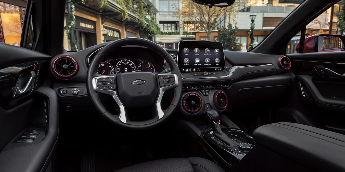 2026 Chevy Blazer interior touchscreen and technology, sold new at Ross Downing Chevrolet in Hammond, LA