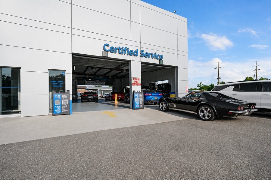 Chevrolet Certified Service drive at Ross Downing Chevrolet in Hammond, LA