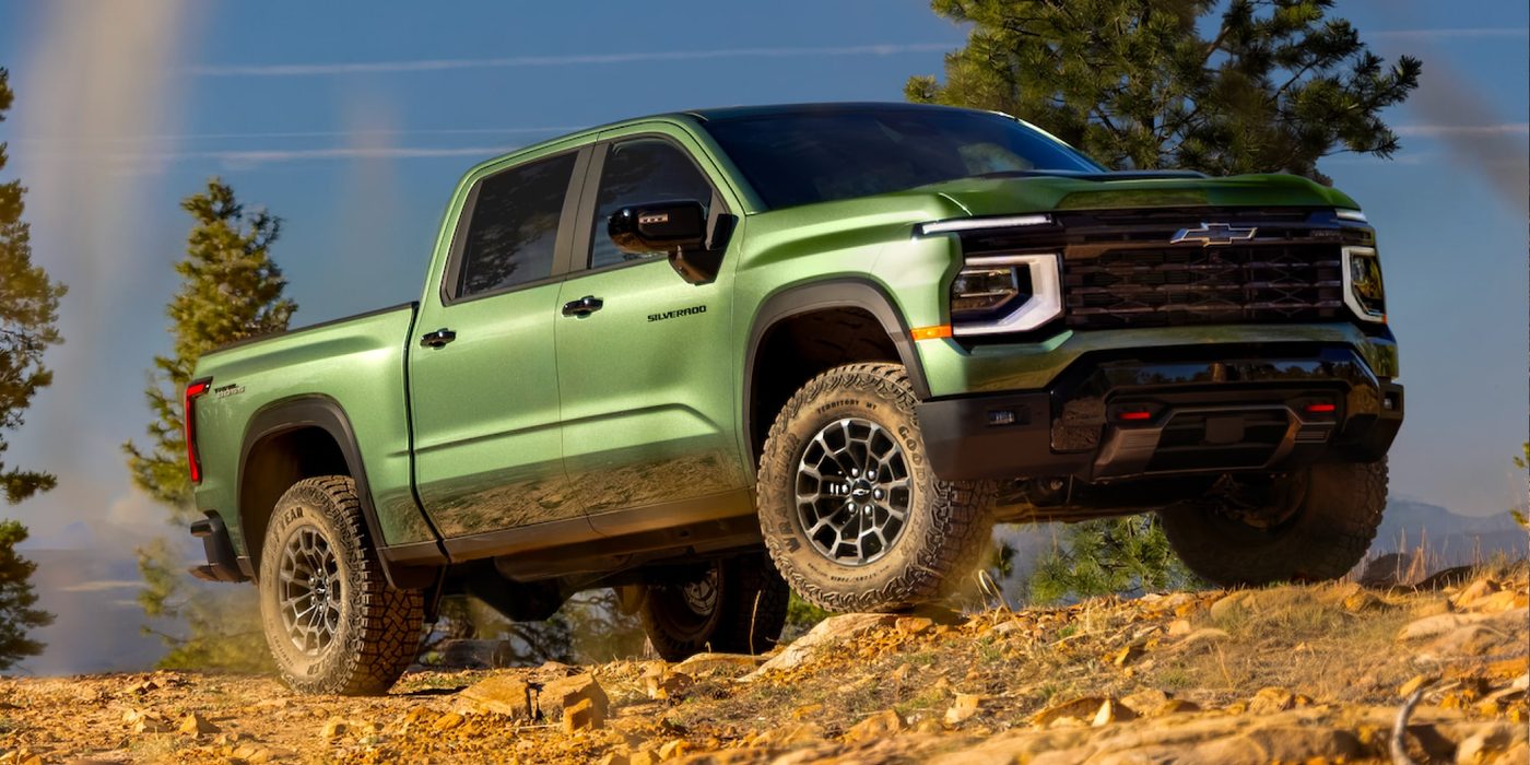 Green 2027 Chevy Silverado 1500 Trail Boss off-road