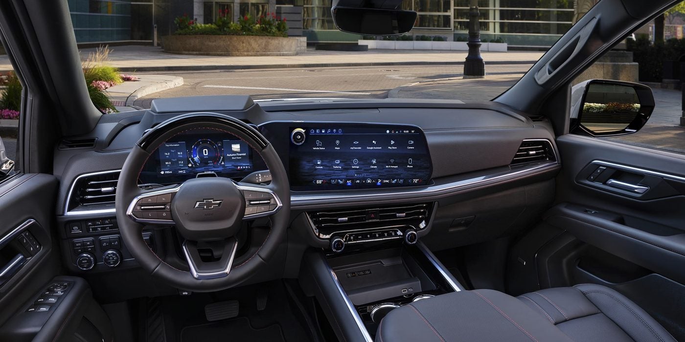 2027 Chevy Tahoe interior with the 17.7-inch center touchscreen
