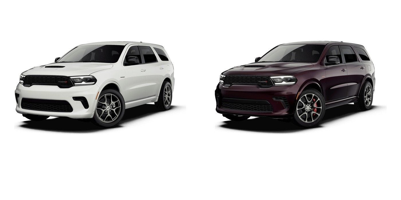 2027 Dodge Durango GT HEMI V8 and 2027 Dodge Durango R/T 392 side by side, both sold new at Ross Downing CDJR in Hammond, LA