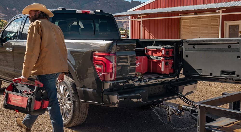 Truck bed storage in a 2026 Ford F-150