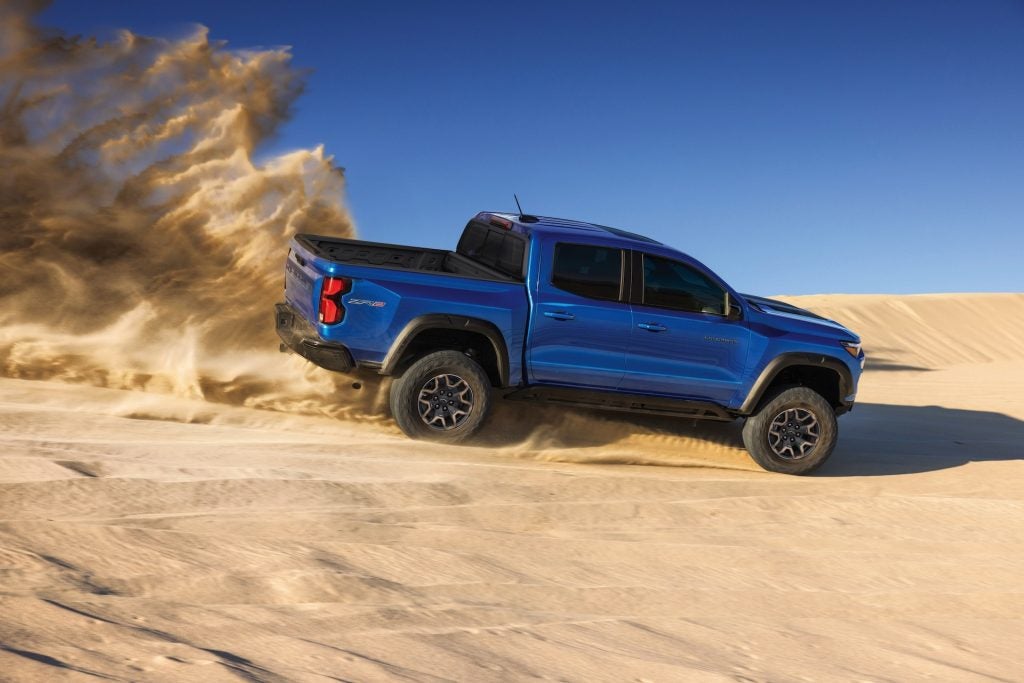 2026 Chevy Colorado ZR2 driving dunes