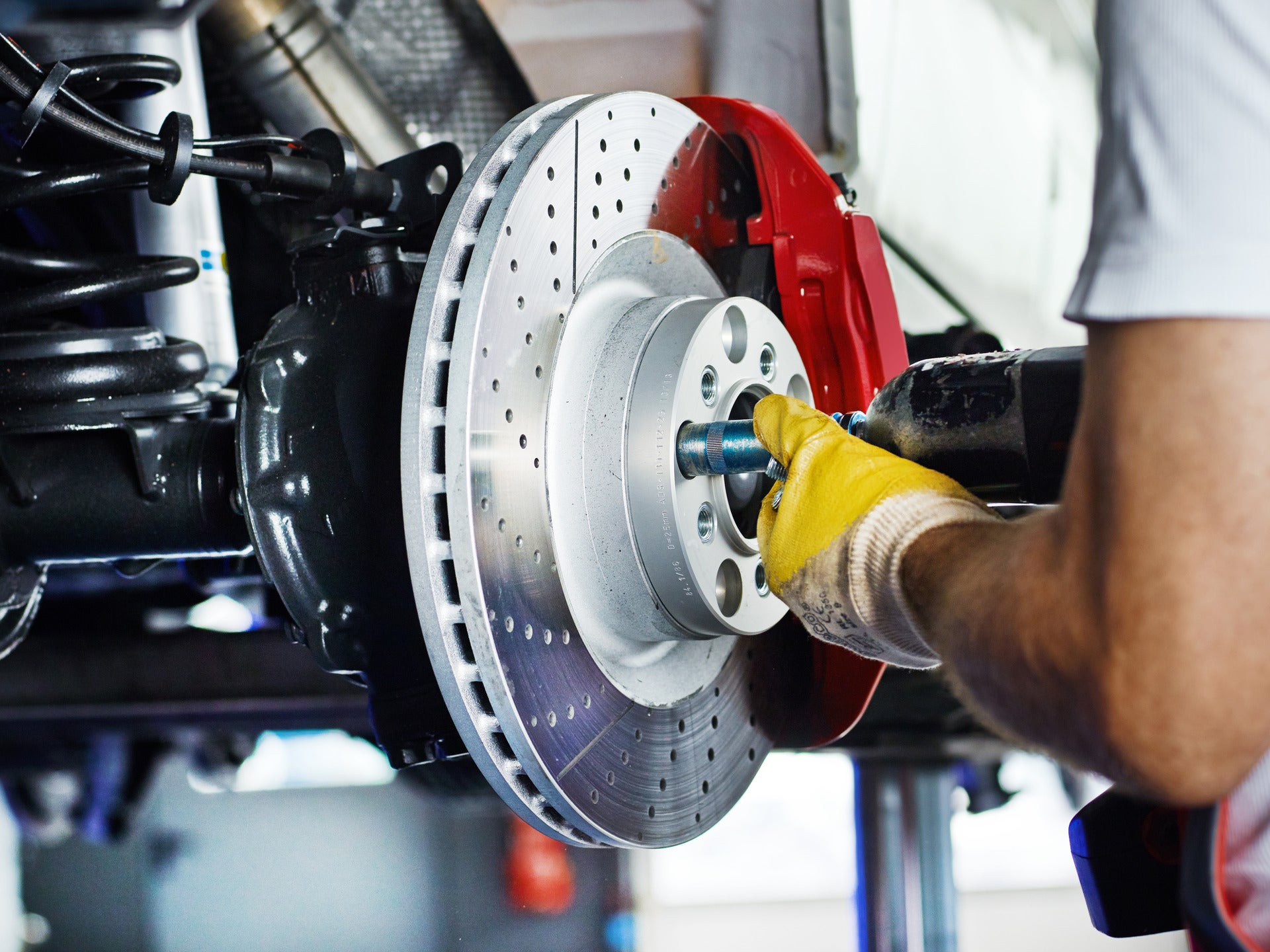 GMC getting it's brakes serviced