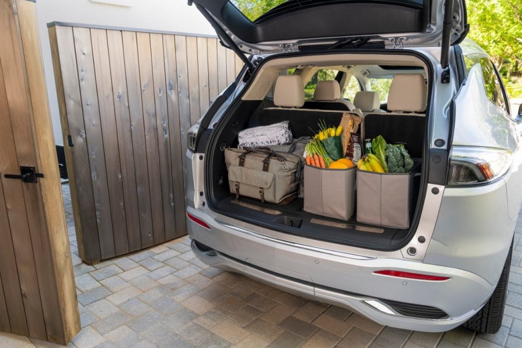 The 2022 Buick Enclave offers a premium cabin experience through design details like soft-touch surfaces; intuitive infotainment technologies, like wireless Apple CarPlay and Android Auto; comfort and convenience features, like power liftgate,as well as Buick’s signature QuietTuning. The Enclave Avenir interior also comes with unique trim appliques, seat sew pattern with piping and chrome cargo sill plate.