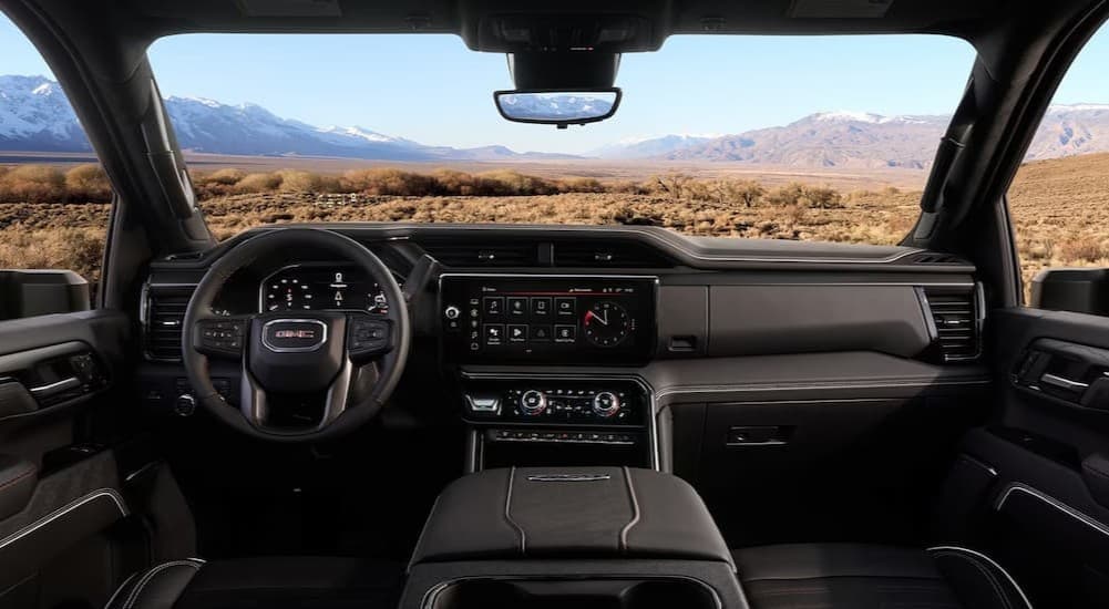 Black dash in a 2026 GMC Sierra 2500 HD for sale near Mesquite.