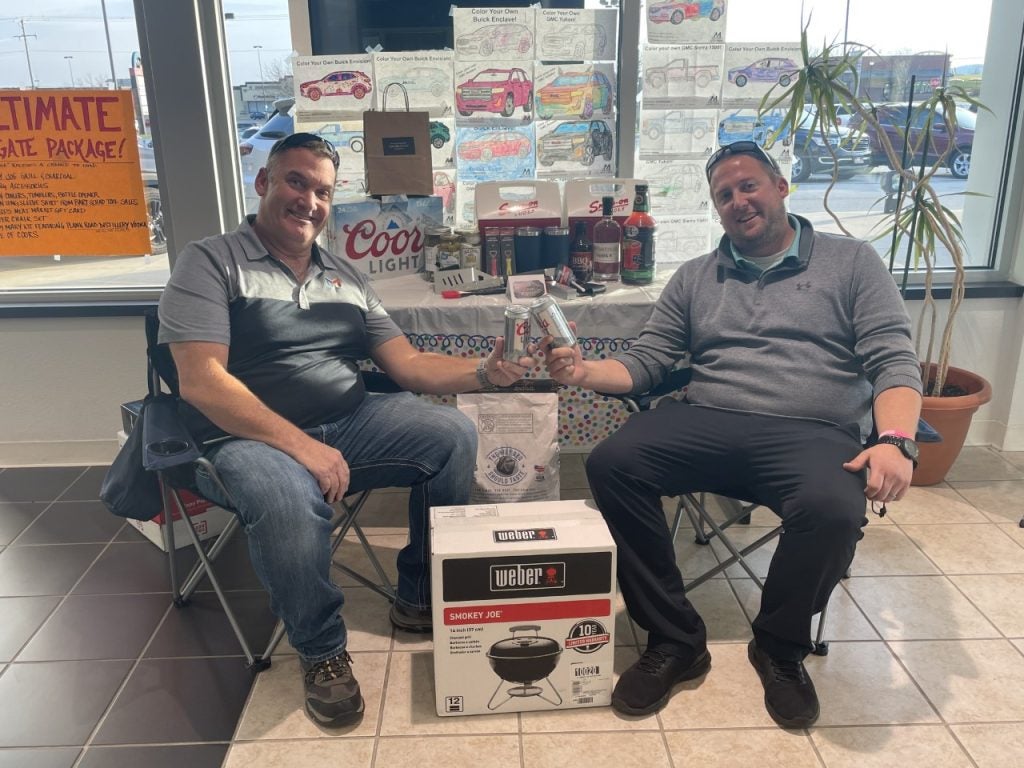 Our Ultimate Tailgate Package Winner, John.