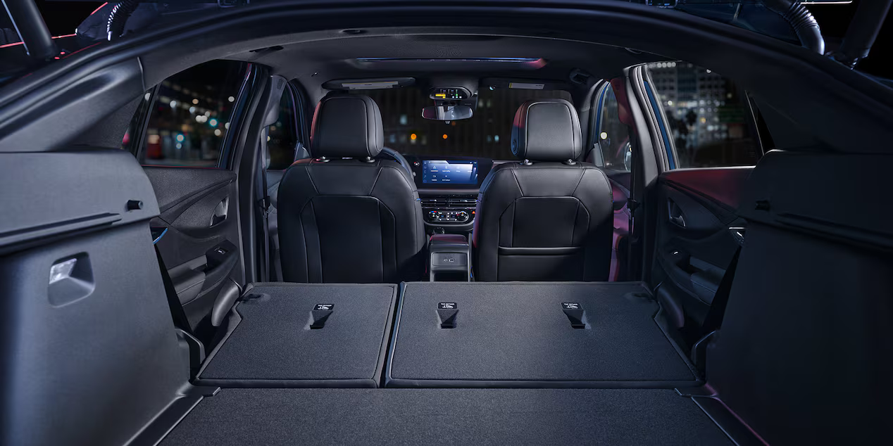 2026 Buick Envista interior space with rear seats down