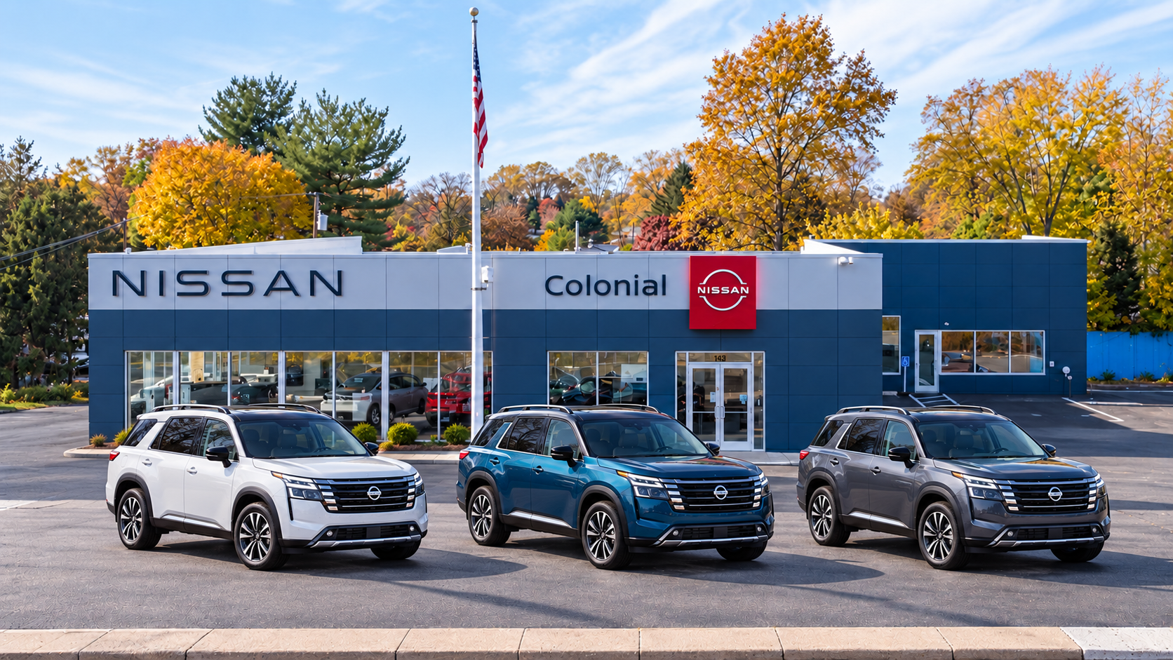 Nissan Pathfinder SUVs at Colonial Nissan in Bucks County, PA