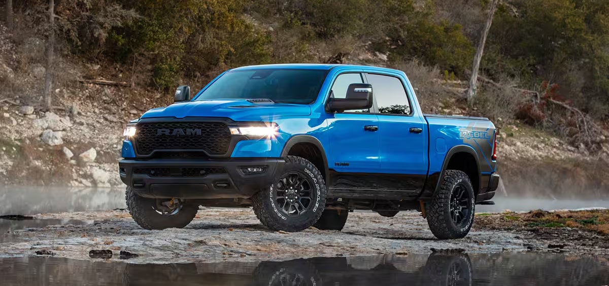 Blue Dodge RAM Truck.