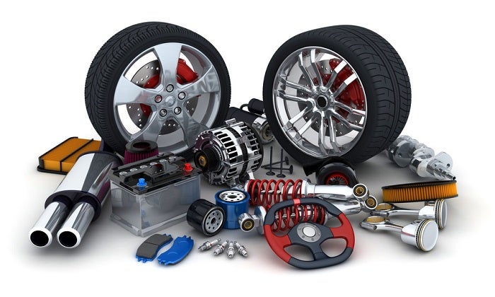 An assortment of INFINITI parts