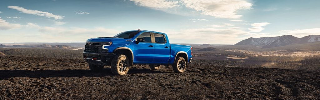 2025 Chevy Silverado 1500 parked in the desert