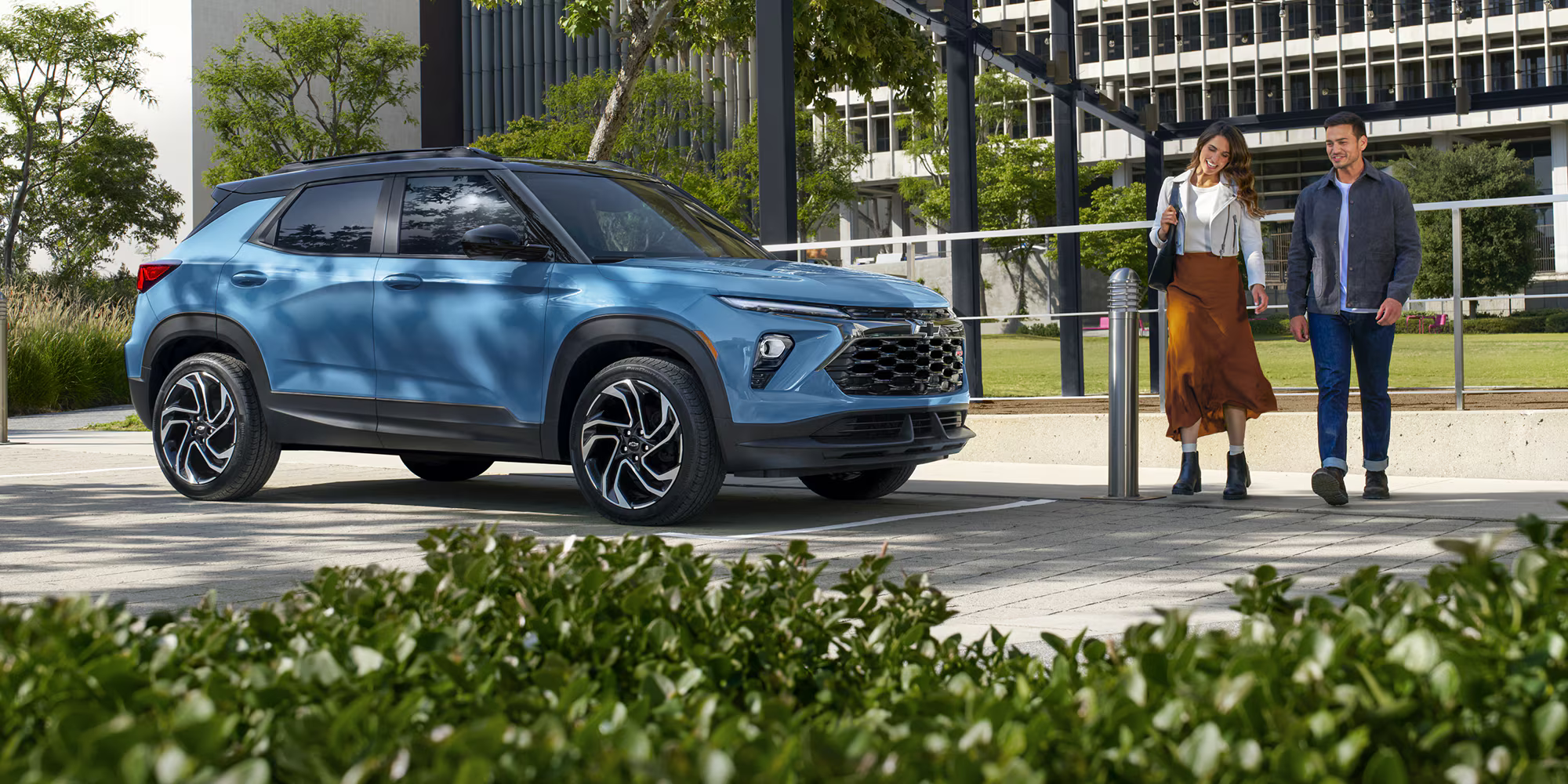 2026 Chevrolet trailblazer parked with two people outside