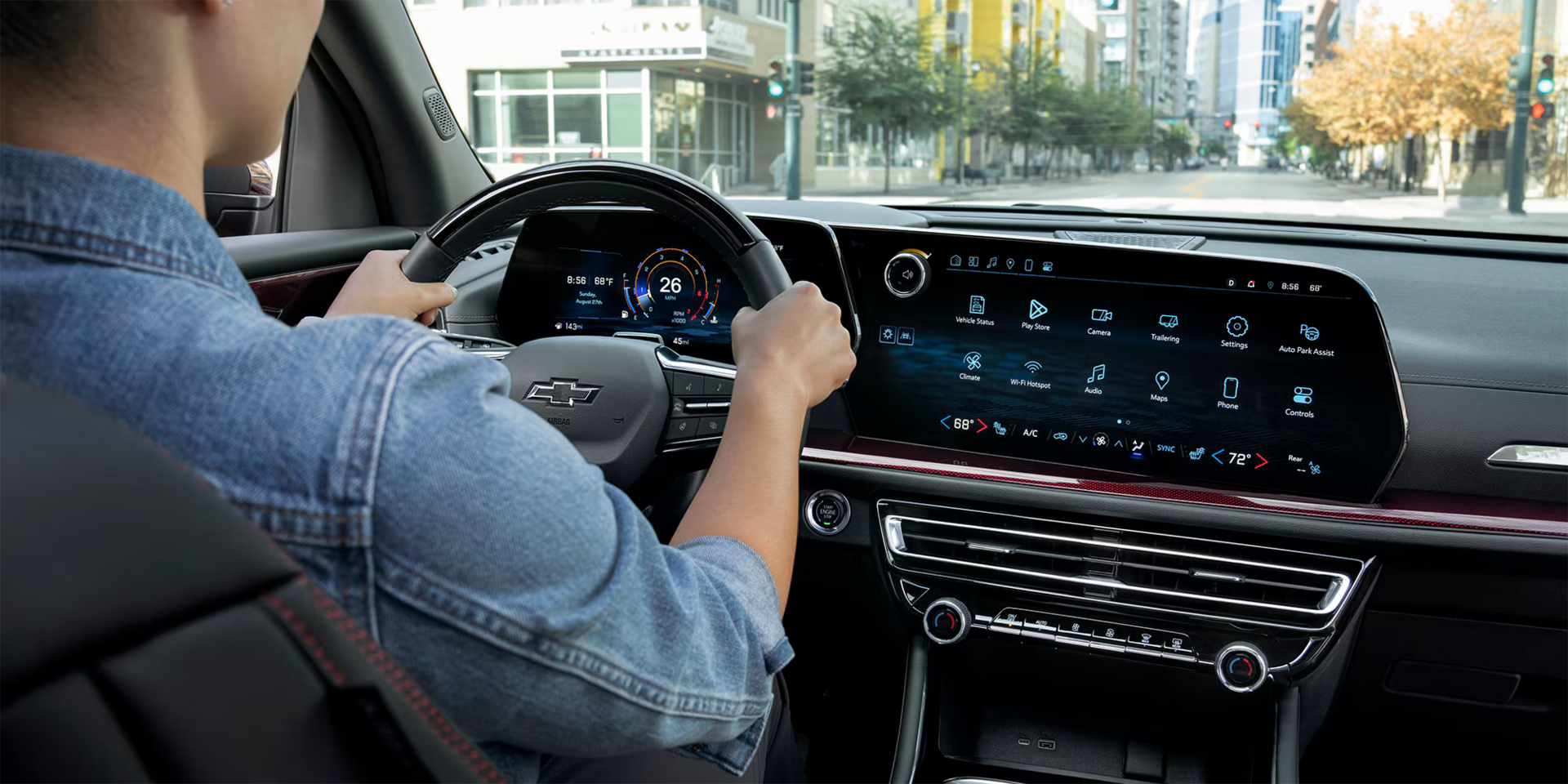 The dashboard of the 2026 Chevrolet Traverse