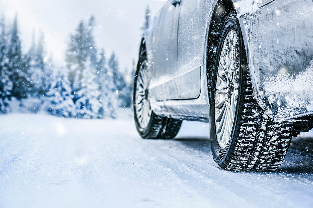 car driving in the winter