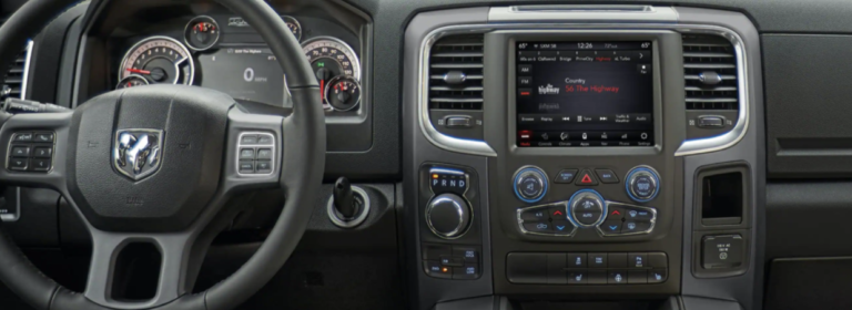 interior dashboard of a Dodge Ram 1500 Classic
