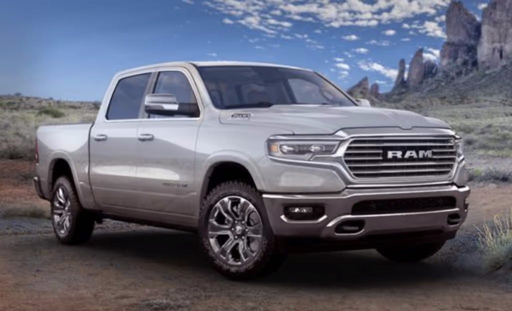 2021 Dodge Ram parked in the desert