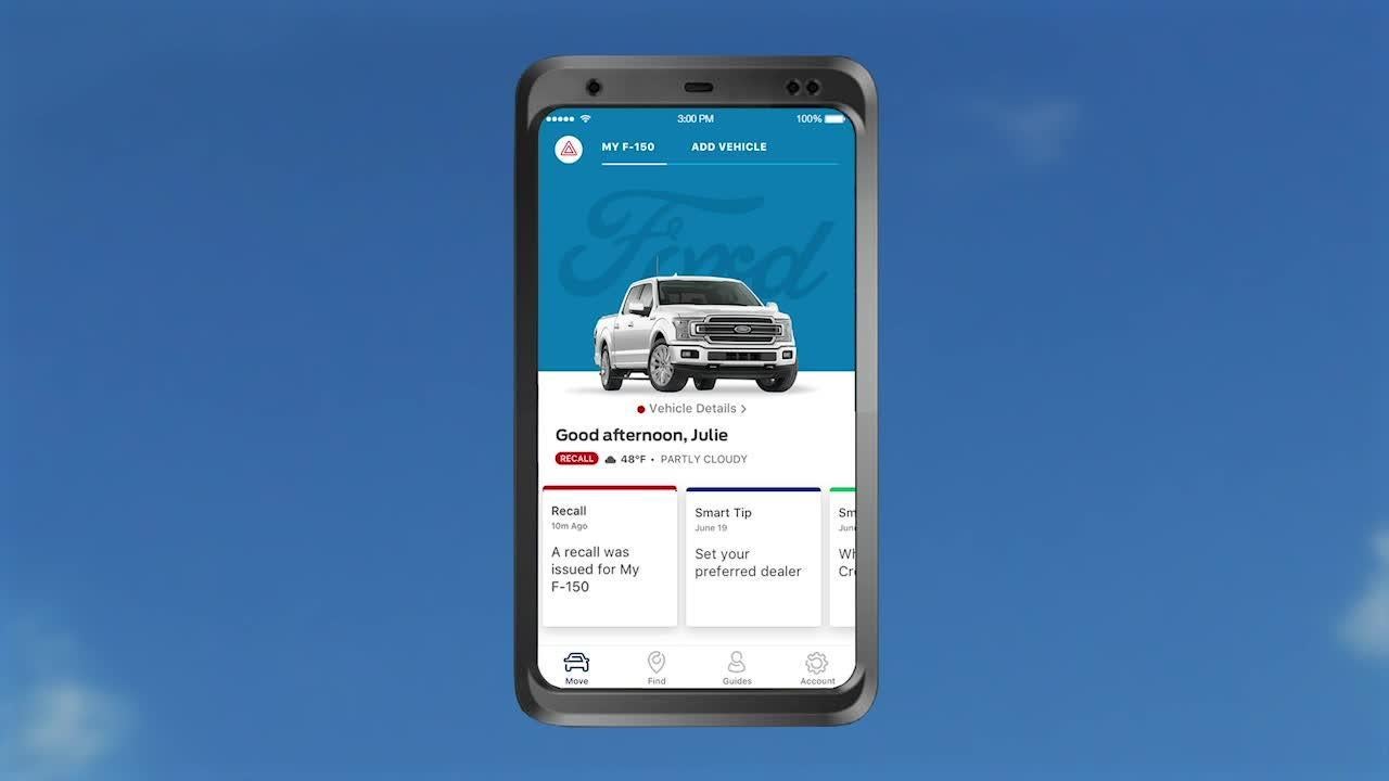 FordPass user interface