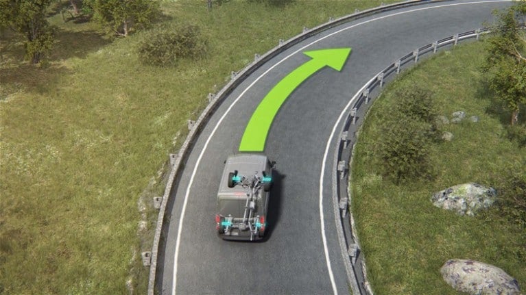animation portraying Ford's Driver Assist safety technology