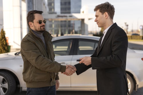 Two people shaking hands