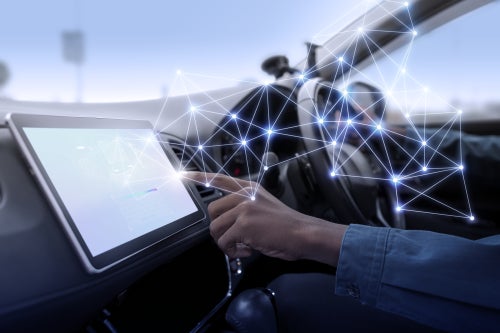 Person using a tablet