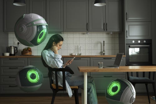 Woman Using AI