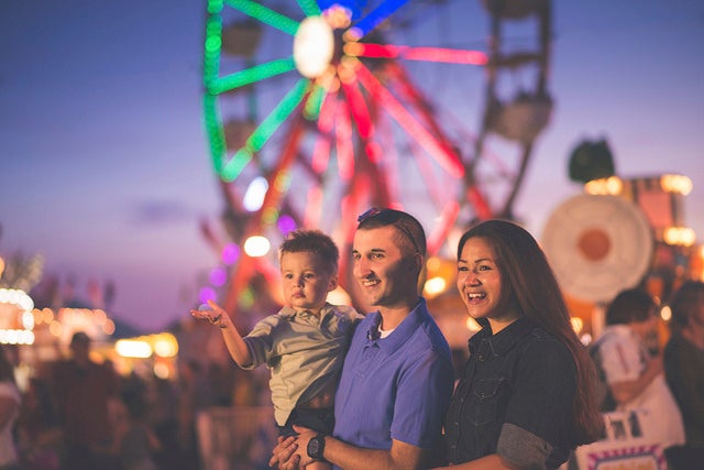 Family at festival