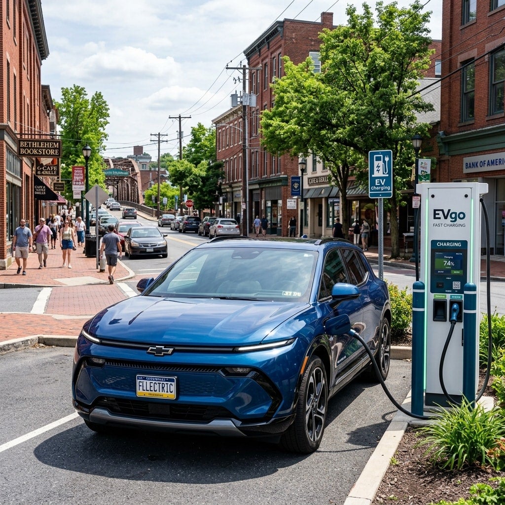 2026 Chevrolet Equinox EV parked at a charging station in bethlehem