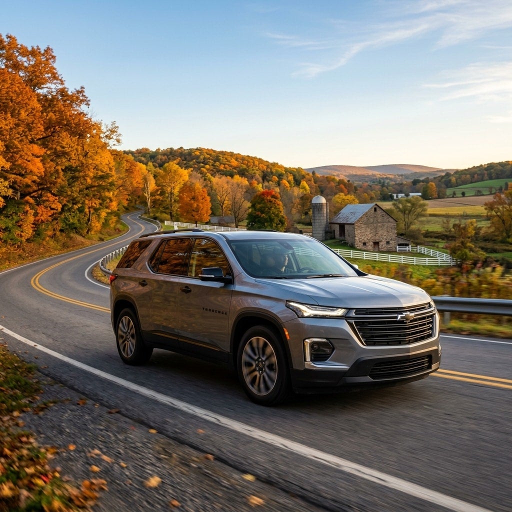 2026 Chevrolet Traverse mid-size SUV front corner view in reading pa