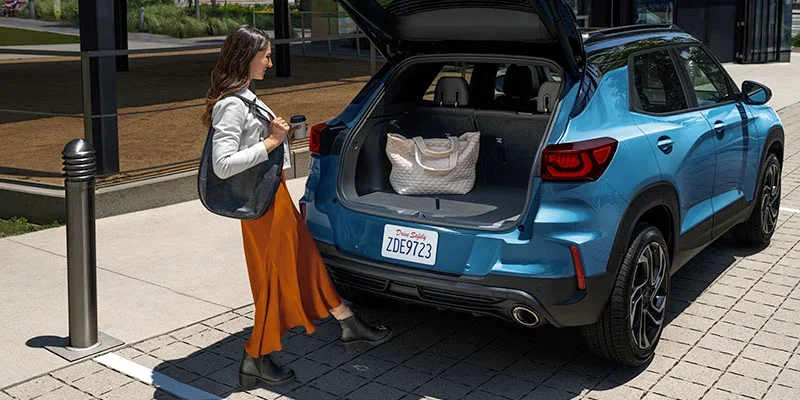 2026 Chevrolet Trailblazer cargo area loaded with gear
