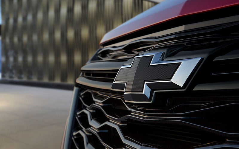 Close-up of Chevrolet front grille and bowtie emblem