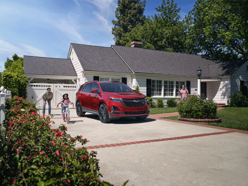 Chevy SUV in a Residential Driveway
