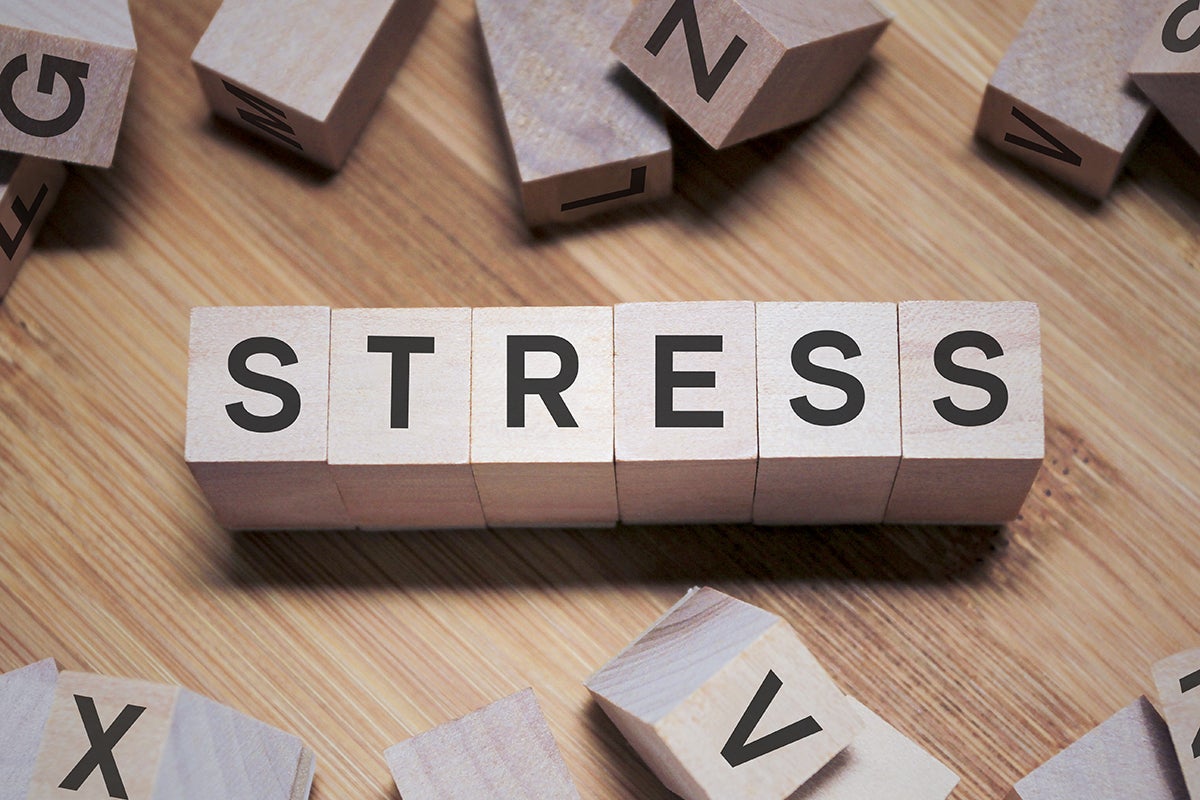 Stress,Word,Written,In,Wooden,Cube