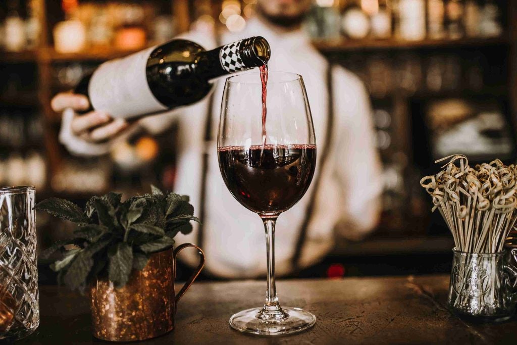 Wine pouring