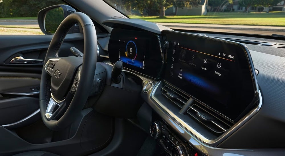 Infotainment display and digital gauge cluster in a 2026 Chevy Trax