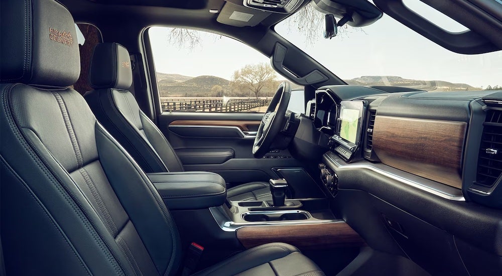 Side view of the front cabin of a 2024 Chevy Silverado 1500 High Country.