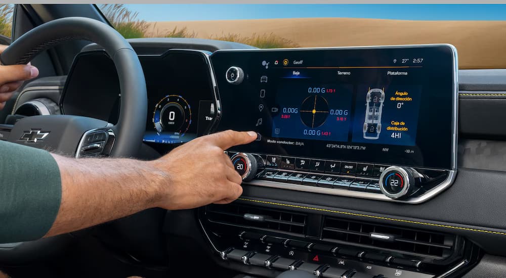 Man using the off-roading features in a 2026 Chevy Colorado