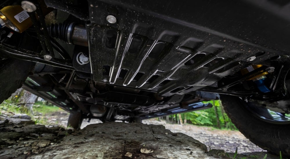 Black skid plate on a 2024 Chevy Silverado 1500 ZR2 Bison.
