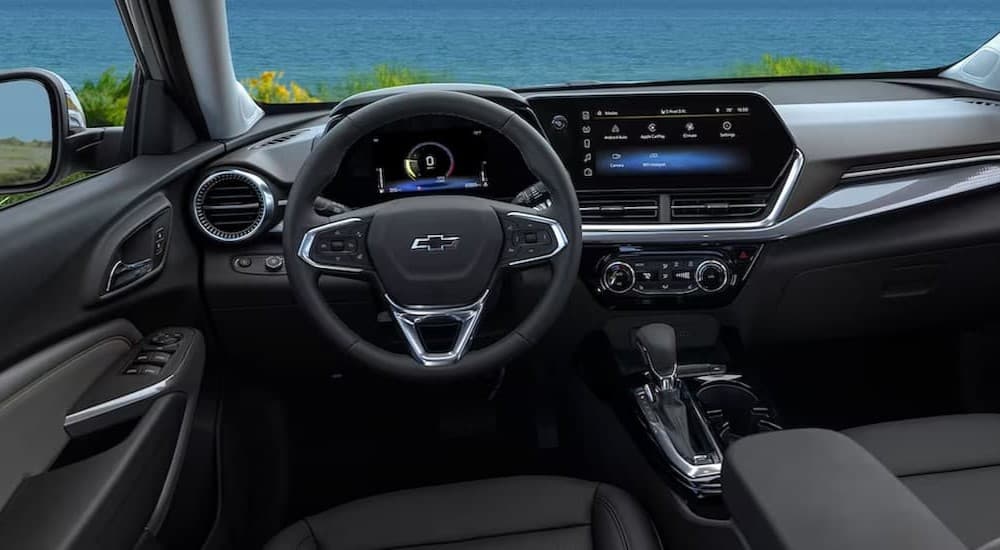 Black dash in a 2026 Chevy Trax.