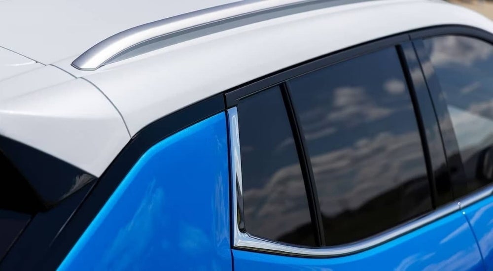 Exterior details on a blue 2024 Chevy Equinox EV.
