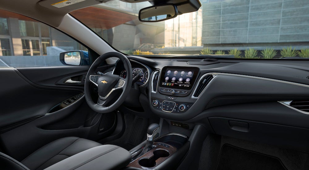 The interior of a 2025 Chevy Malibu.