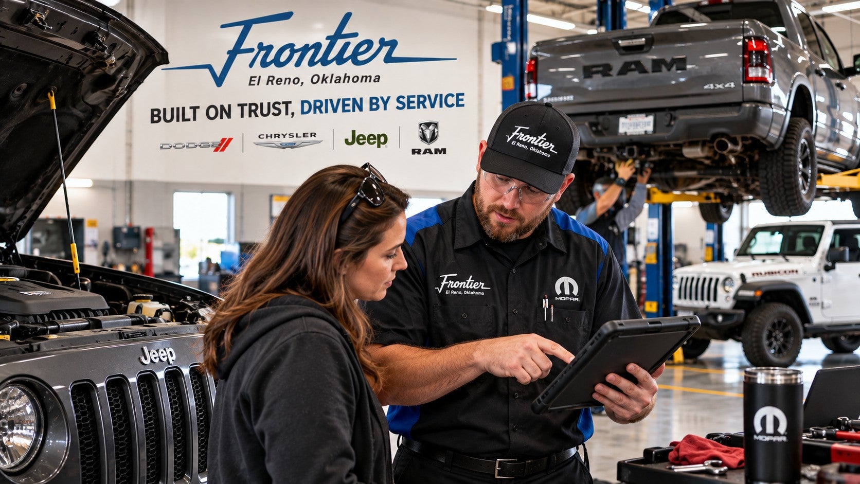 Frontier Advisor checking recalls with customer