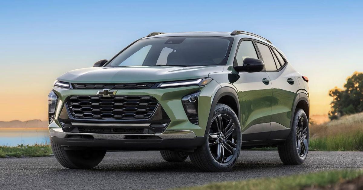 2026 Chevy Trax on a back road on a spring day
