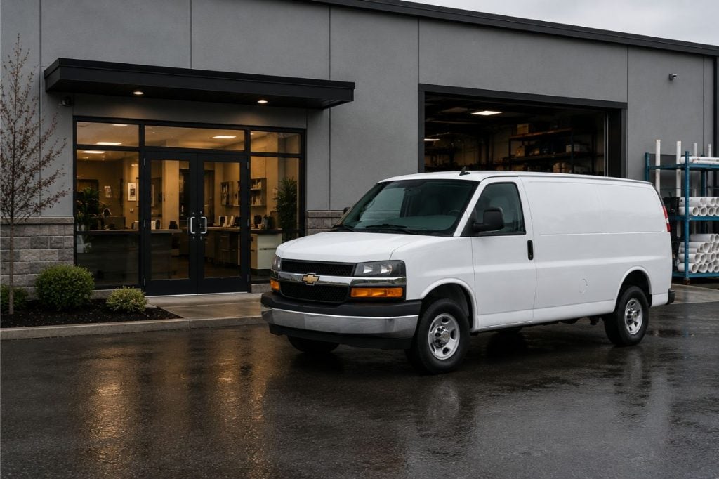 Cargo Van outside of business