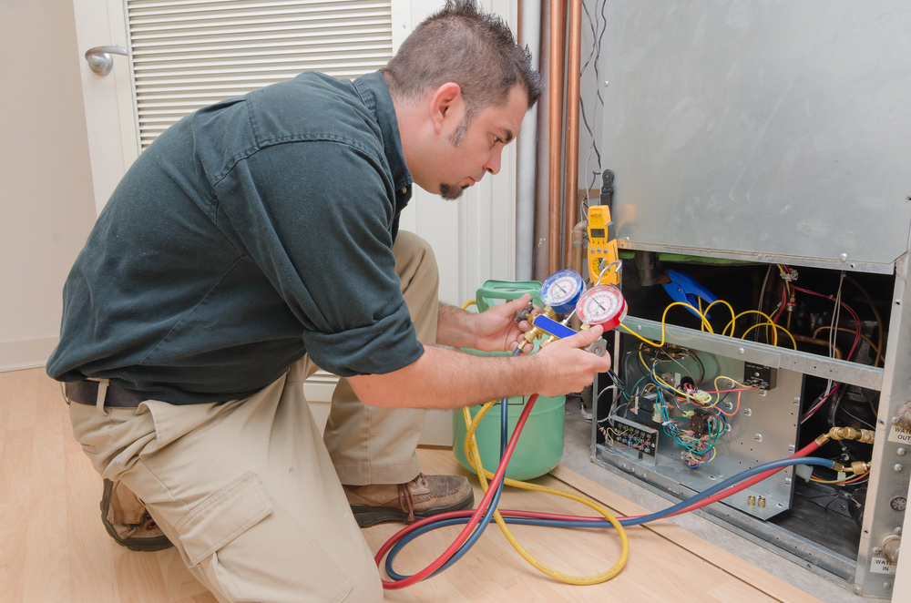 Typical HVAC Installation in San Antonio Texas.